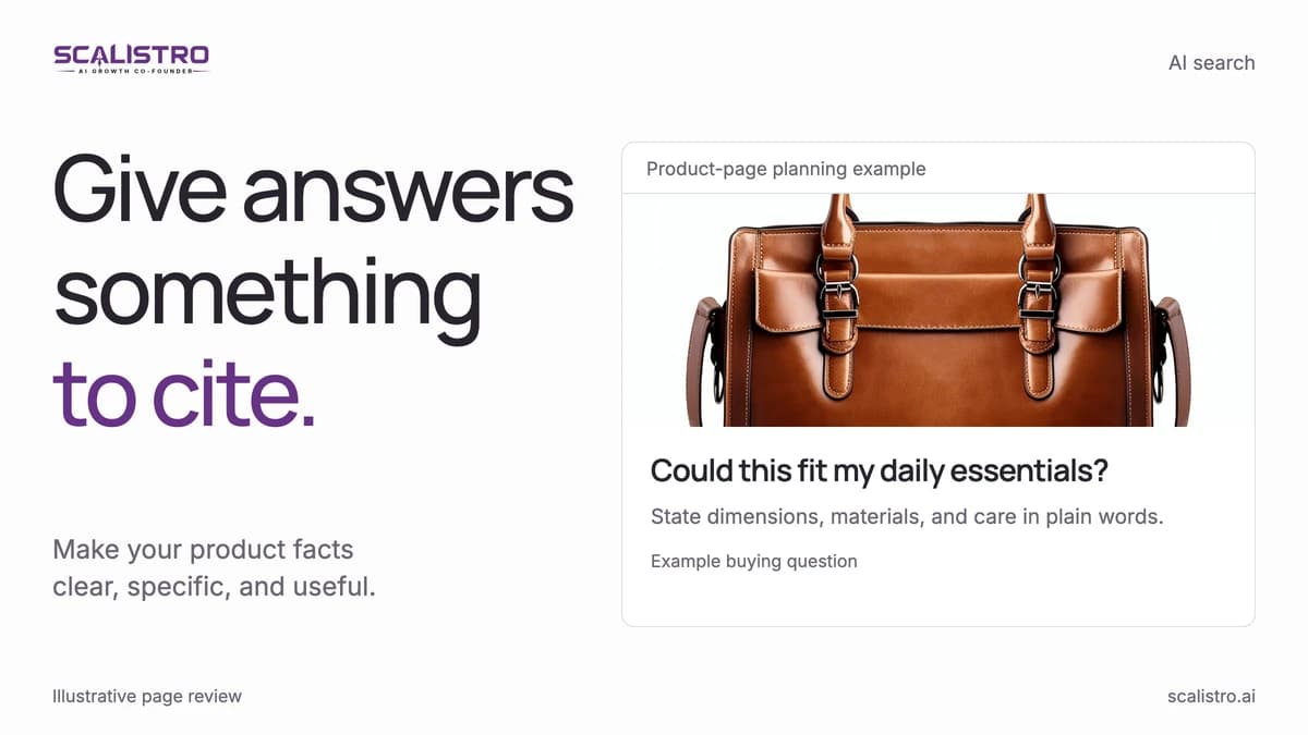 How Product Pages Get Cited in AI Answers