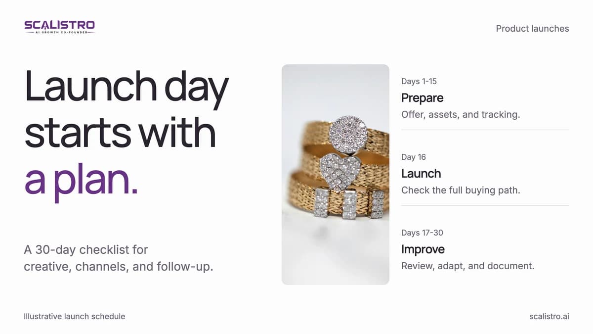 D2C Product Launch Marketing: 30-Day Checklist