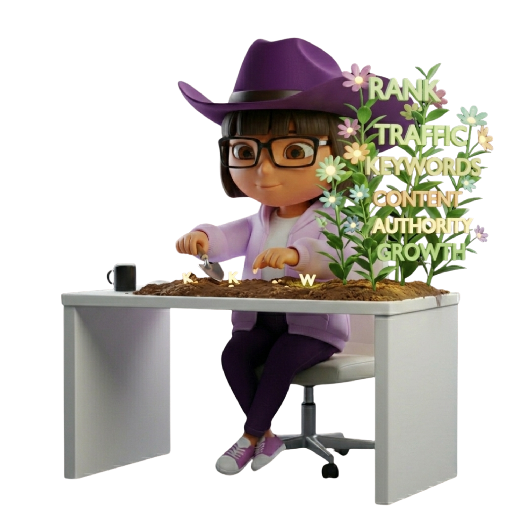Dora planting seeds of growth representing D2C brand building